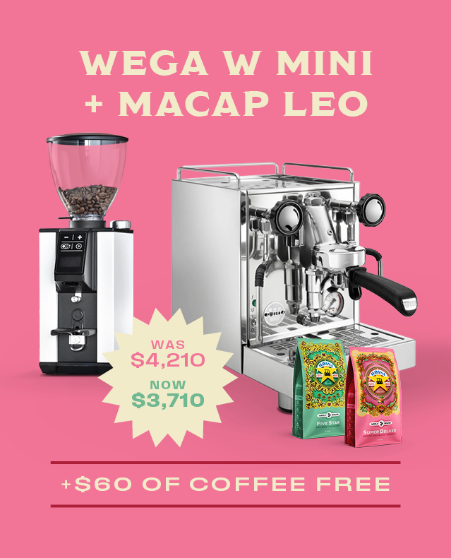 Wega Mini + Macap Leo Grinder Bundle