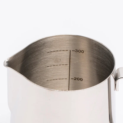 350ml Metallic pitcher with measurement markings on a white background
