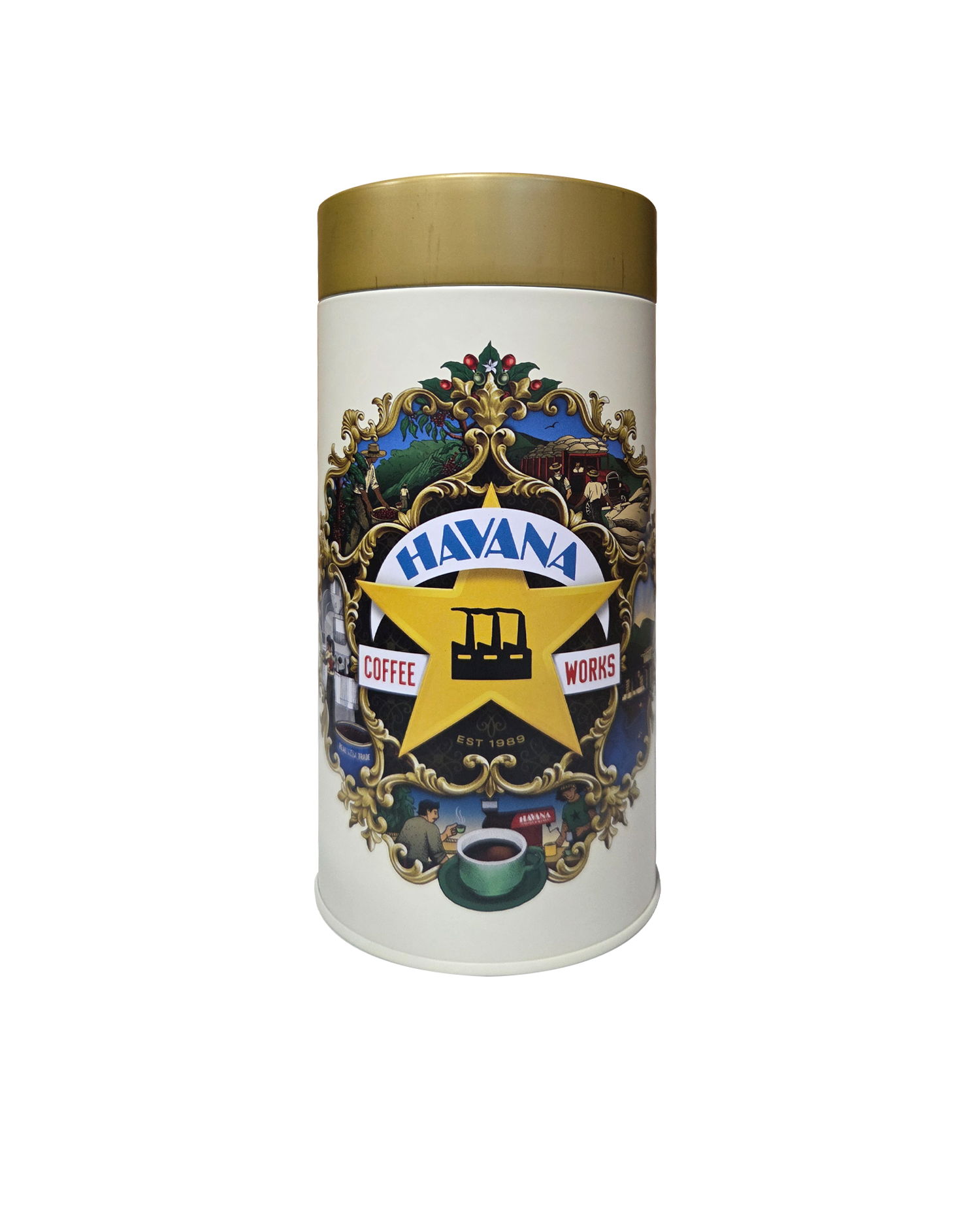 Cream Havana Coffee Tin