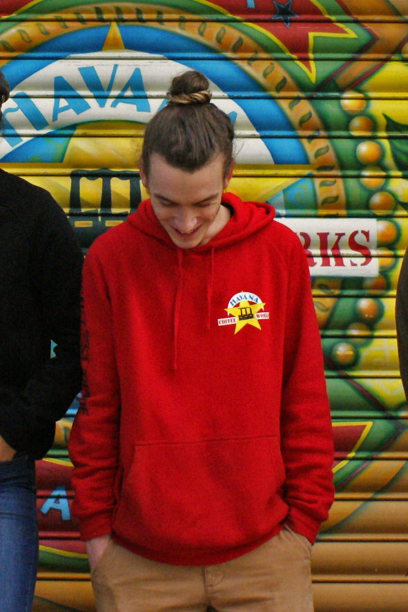 Red and yellow on sale hoodie